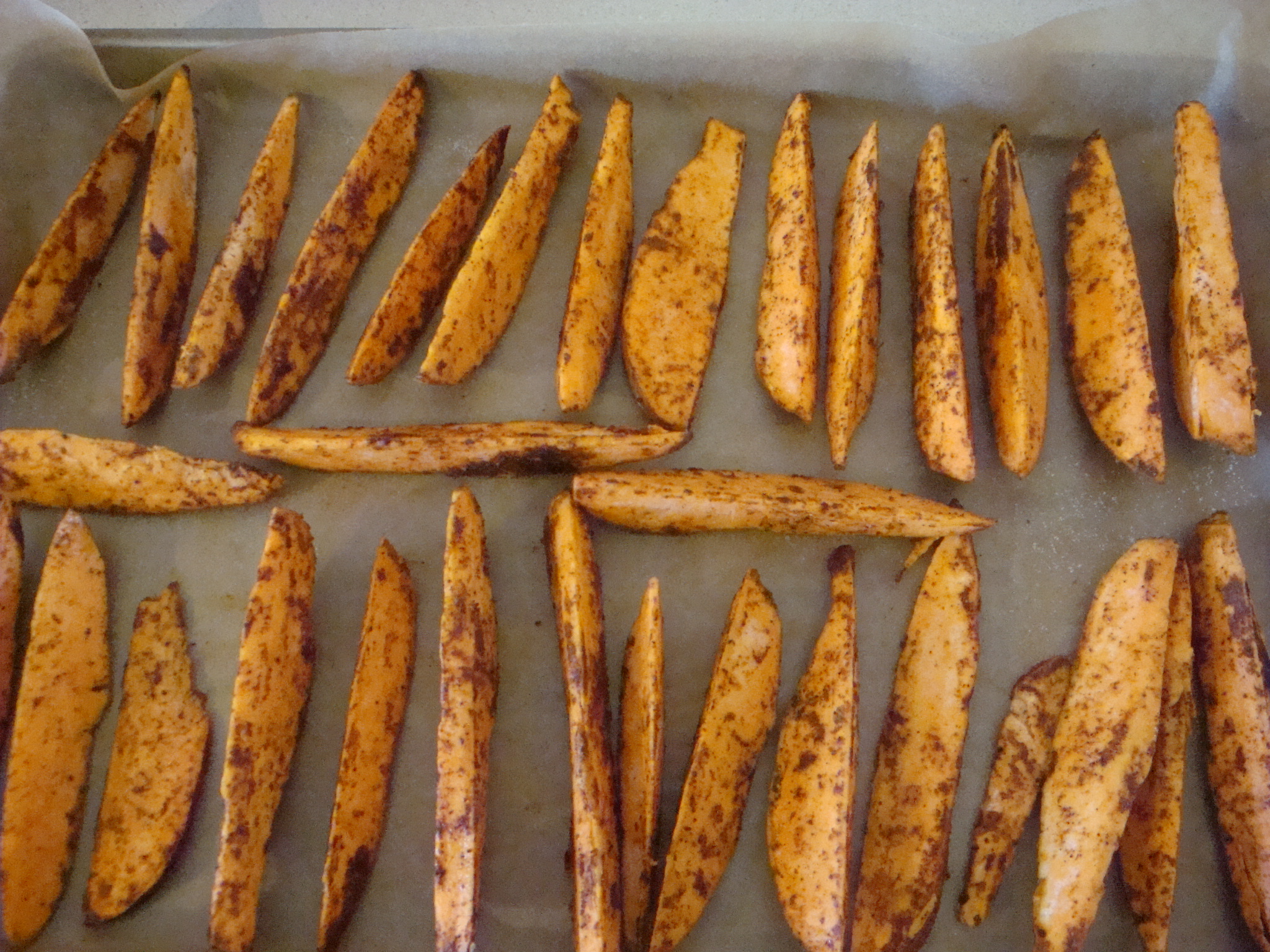 bake sweet potato fries